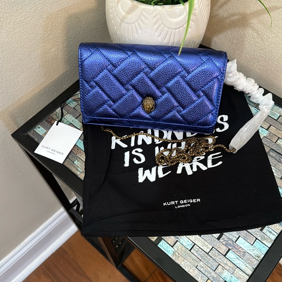 COPY - Kurt Geiger London Extra Mini Kensington Quilted Leather Wallet on a C… - Picture 4 of 17